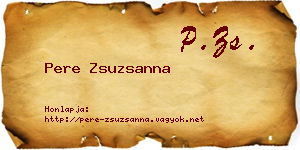 Pere Zsuzsanna névjegykártya