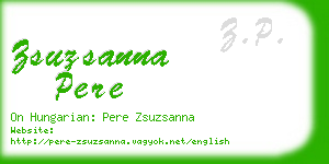 zsuzsanna pere business card